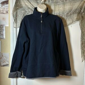 Navy blue Liz Claiborne 3/4 zip up